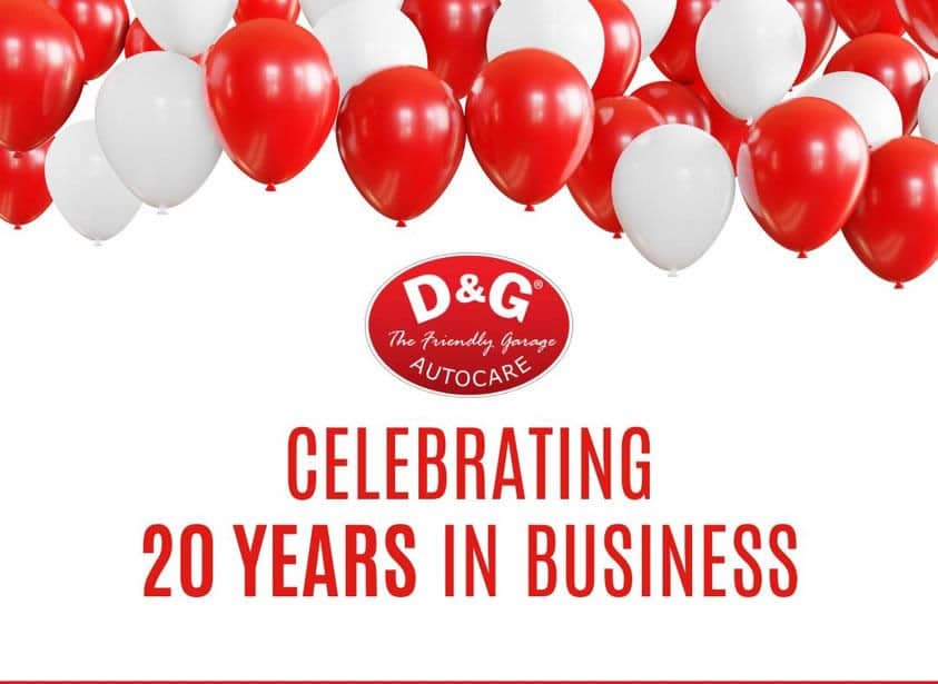 D&G Autocare Birthday Logo